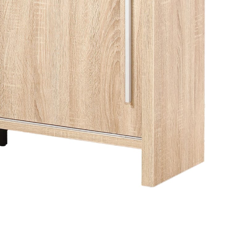 Vivu Sideboard Console Cabinet, 4 Shelves, 47 Inch, Weathered White