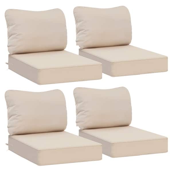 Patio Set Hoteam Pack Outdoor High Back Chair Cushion Waterproof