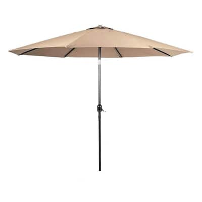 9-Foot Outdoor Patio Market Umbrella with Push Button Tilt and Crank