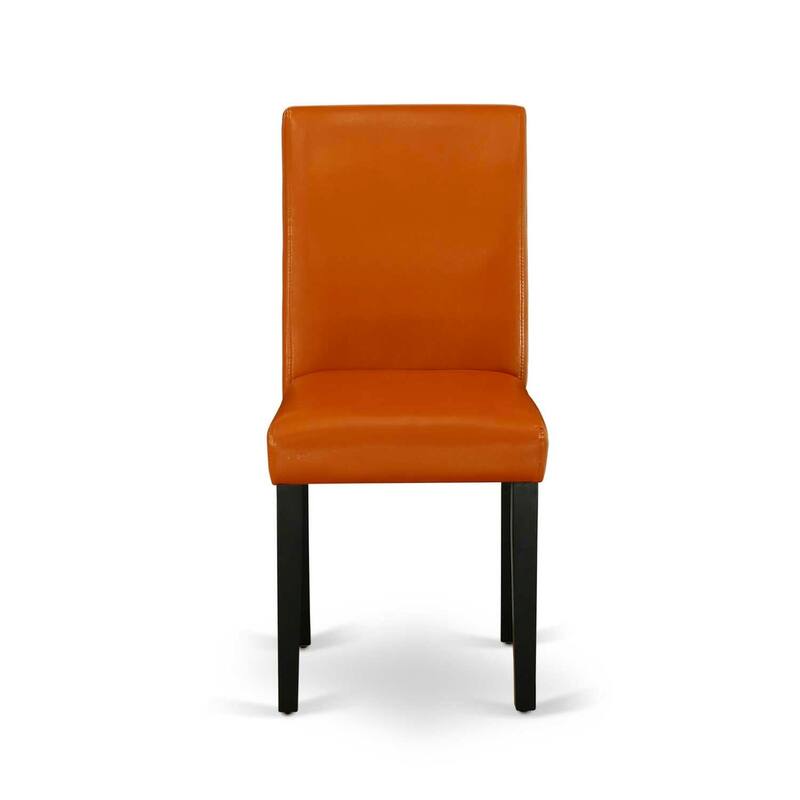 Round Dining Table Set - Kitchen Dinette Table with 4 Parsons Chairs - Linen White Finish