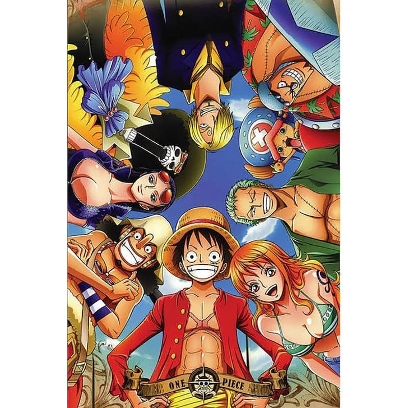 One Piece / Vert Circle Characters In A Circle Art Poster - 24 x 36 Inch