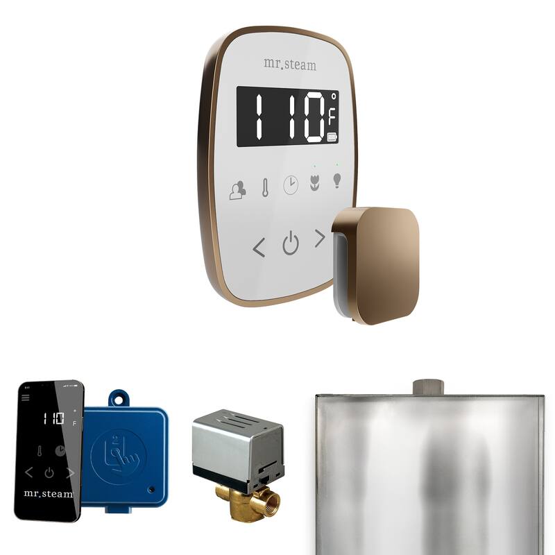 Mr Steam BF Butler Flex Package Steam Shower Control Package with - White / Nouveau Bronze