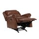 preview thumbnail 61 of 62, Ilario 32.67'' Wide Genuine Leather Manual Rocker Recliner, Set of 2