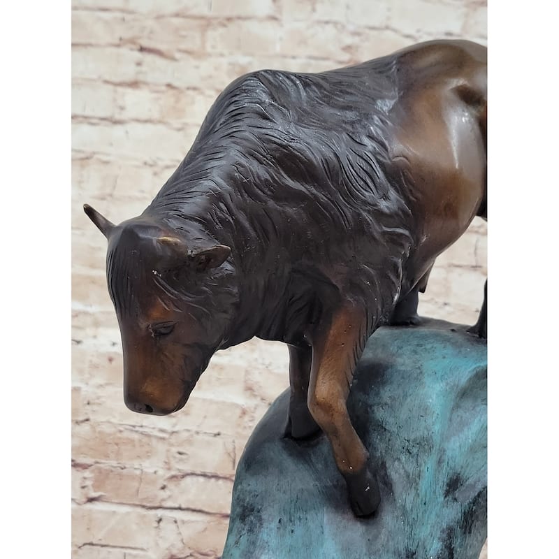 Hot Cast Bronze Bull Bison Water Buffalo Bronze Sculpture Statue Numbered Signed Original Art