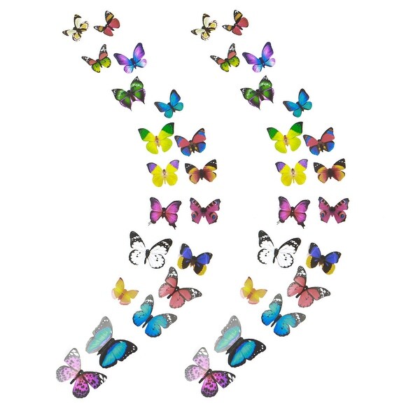 38pcs 3D Butterfly Wall Stickers Decal for Home Bedrooms DIY Art Decor