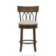 preview thumbnail 32 of 33, Wynn Contemporary Wood and Fabric Swivel Bar Height Chairs (Set of 2) by Furniture of America