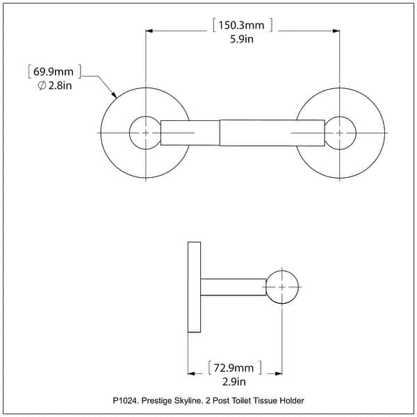 Allied Brass Prestige Skyline Collection 2 Post Toilet Tissue Holder