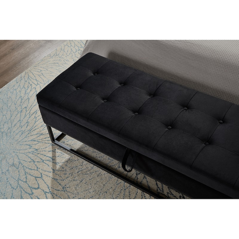 Bed Bench Metal Base with Storage
