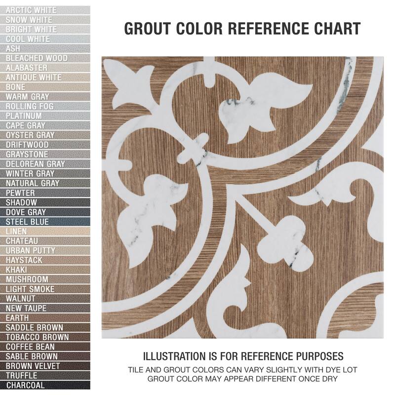 Merola Tile Llama Arte Loire Verso Noce 9-3/4" x 9-3/4" Porcelain Floor and Wall Tile