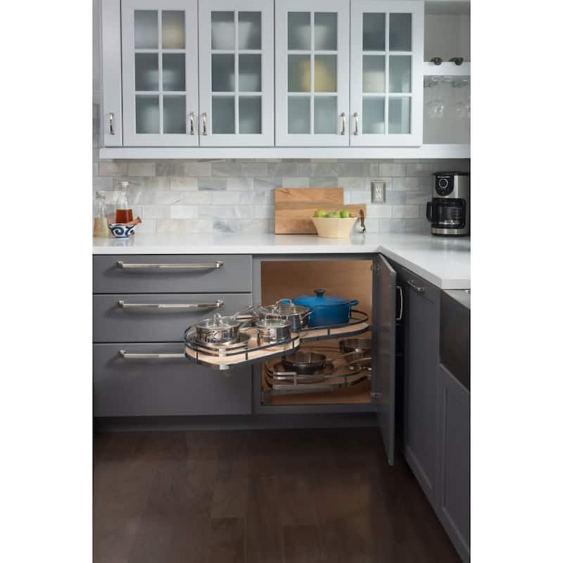 Hardware Resources Pull Out 2 Tier Blind Corner Kitchen Cabinet