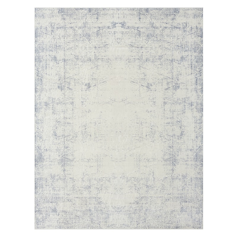 Sevita Modern Abstract, Machine Washable Indoor Area Rug - 5'3" x 7'