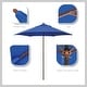 preview thumbnail 3 of 8, North Bend 9' Rd Faux Wood Steel Patio Umbrella, Push Open Pin Stop by Havenside Home