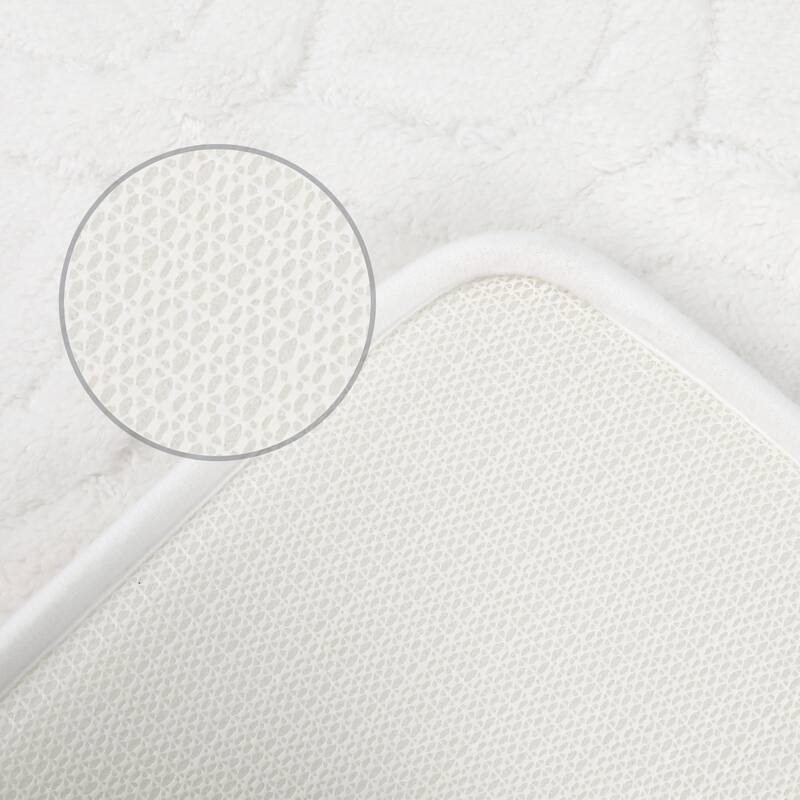 Absorbent Bathroom Rug, Soft Non Slip Mat, Rubber Backing Quick Dry Rugs for Shower Floor, Bath Decor
