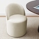 preview thumbnail 22 of 40, Linen Upholstered Dining Chair with Castors (Set of 2)
