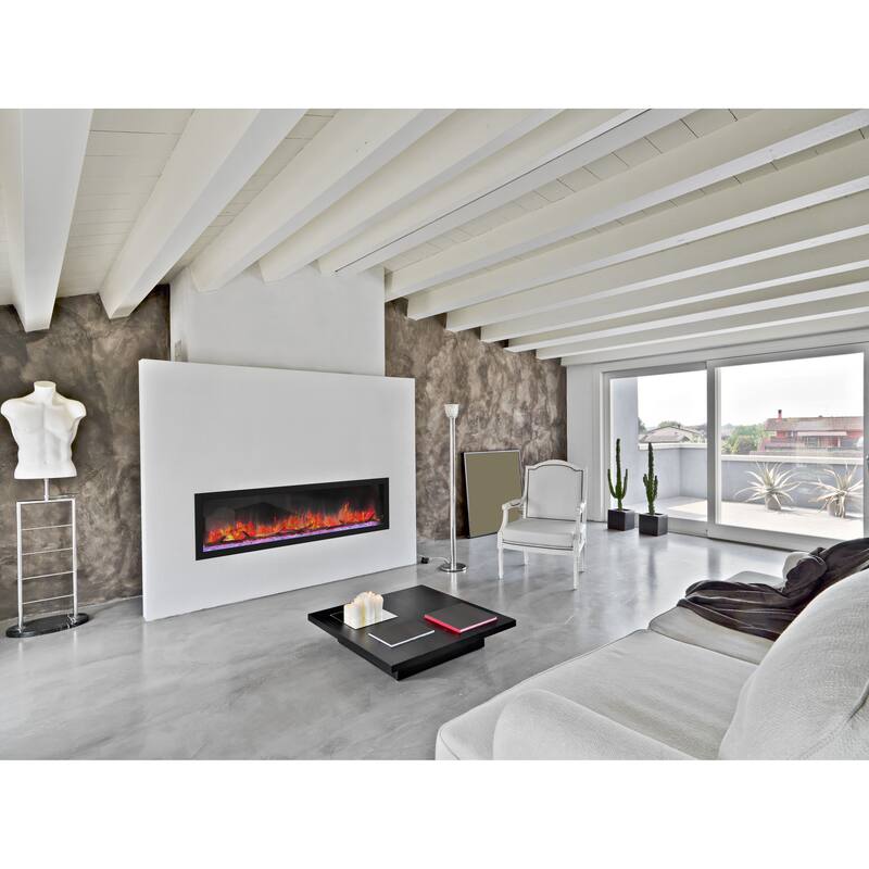 Dynasty Cascade 64-inch Smart Control Electric Fireplace - 64.5