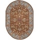 preview thumbnail 30 of 34, SAFAVIEH Handmade Heritage Loren Traditional Oriental Wool Rug 4'6" x 6'6" Oval - Brown/Blue - Oval