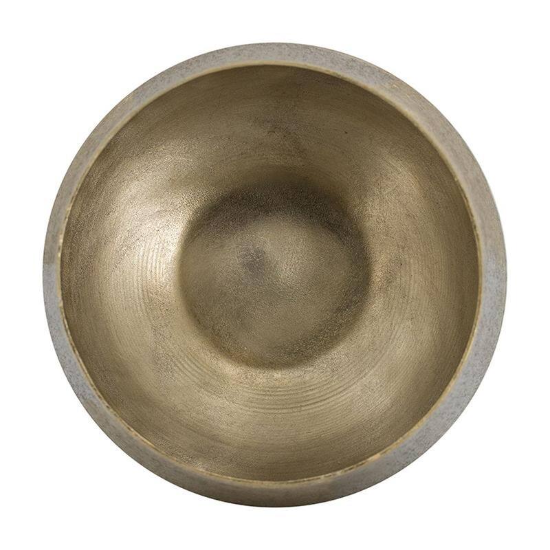 Set of Two Gold Aluminum Round Table Vases - 17.70