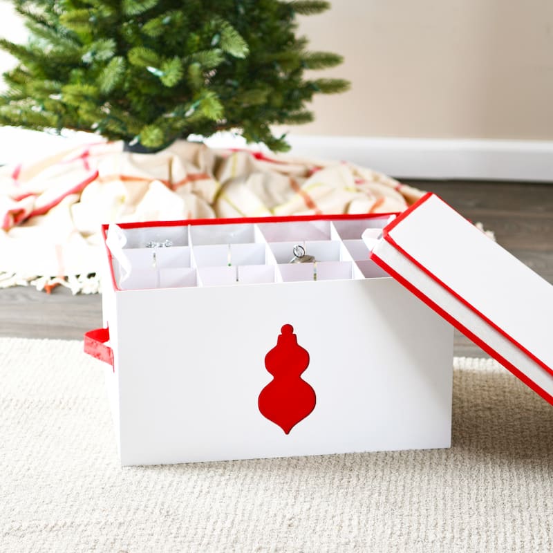Household Essentials Ornament Storage Chest with 24 Pockets - 13.5"L x 18.6"W x 10.0"H
