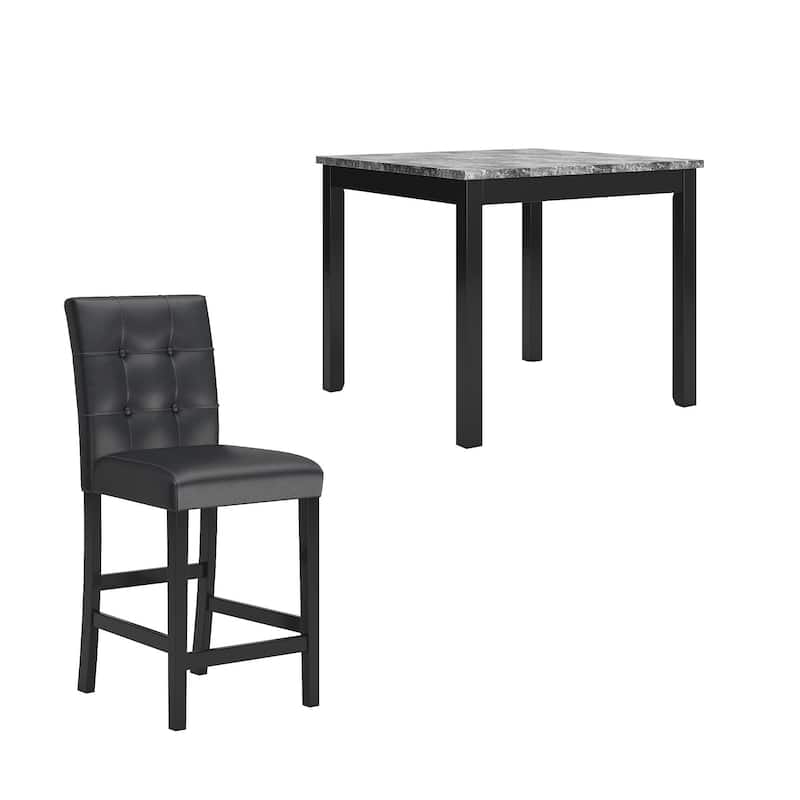 Maysville Square Black/ Grey 5-piece Dining Room Set