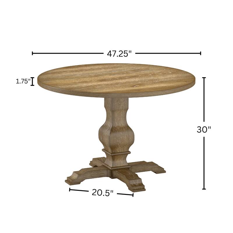Roundhill Furniture Havre 5-Piece Pedestal Round Dining Set