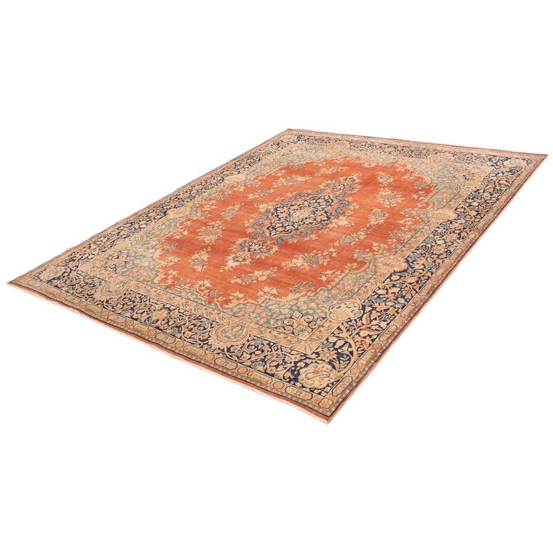 ECARPETGALLERY Hand-knotted Antalya Vintage Dark Copper Wool Rug - 9'9 x 13'0
