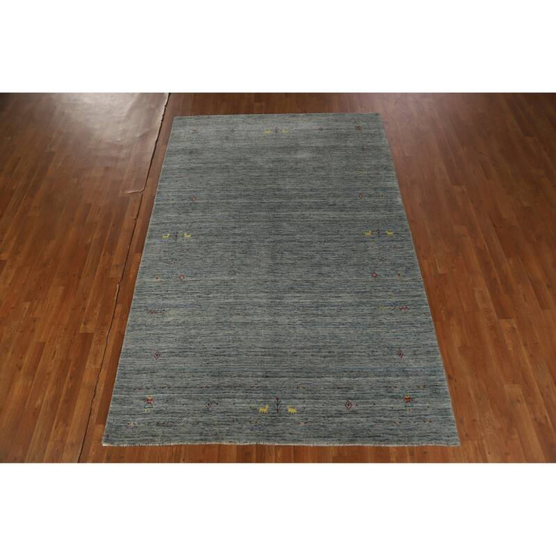 Hand Knotted Oriental 100% Wool Carpet Tribal Tribal Multi-Colored Gabbeh Area Rug - 7' 11'' X 5' 3''