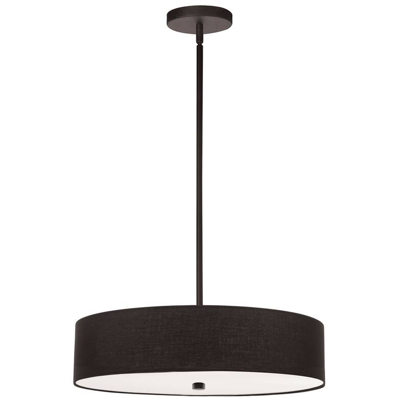 4-Light Pendant Light - Matte Black Finish, E26 Socket, Dimmable Interior Lighting - 20