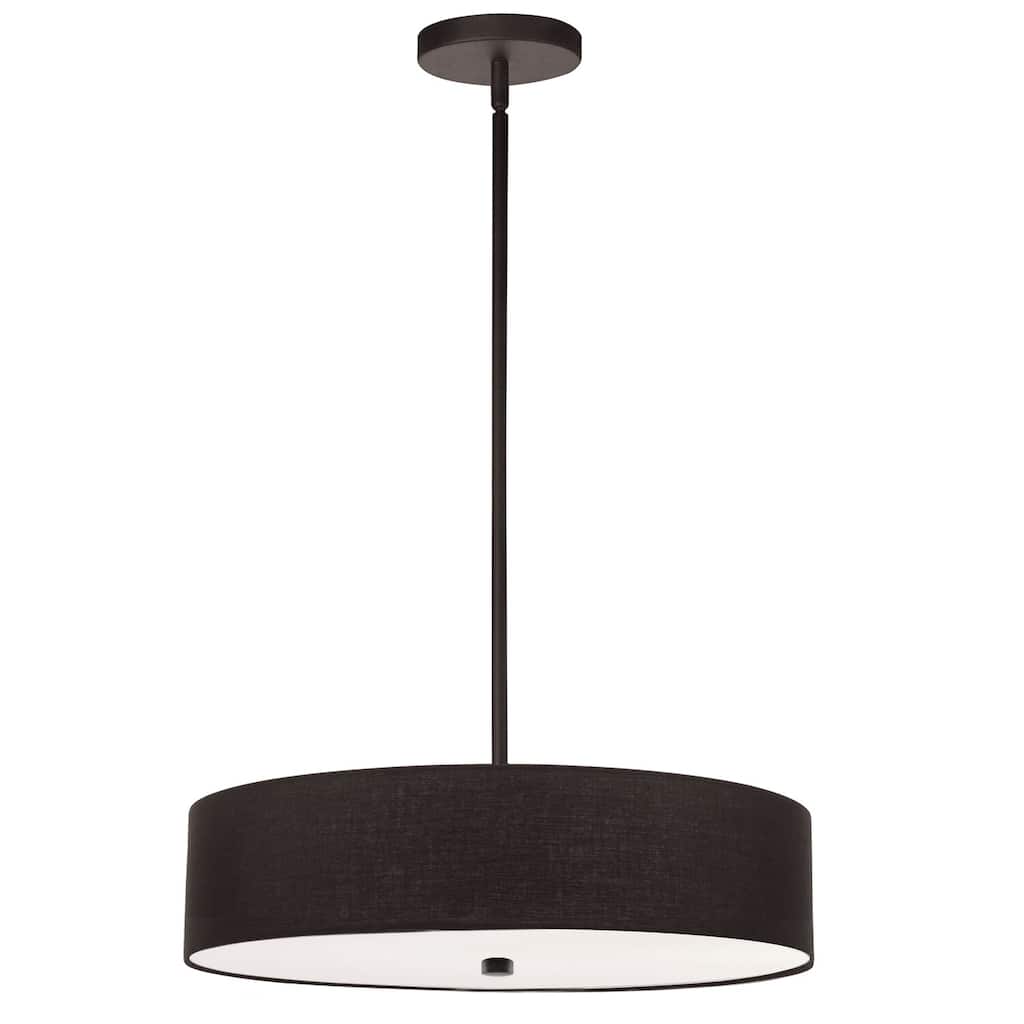 4-Light Pendant Light - Matte Black Finish, E26 Socket, Dimmable Interior Lighting - 20