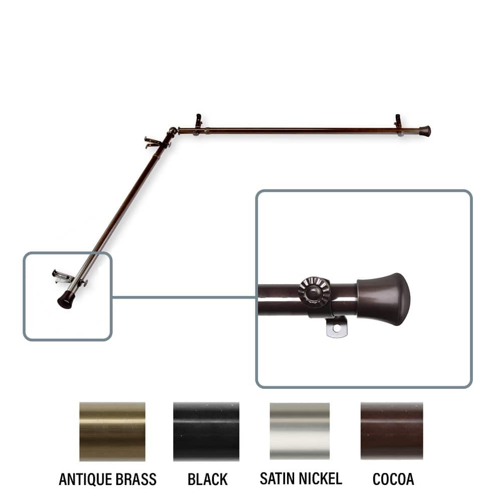 InStyleDesign 13/16" Single Corner Curtain Rod