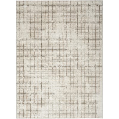 Nourison Dew Indoor only Beige Geometric Area Rug