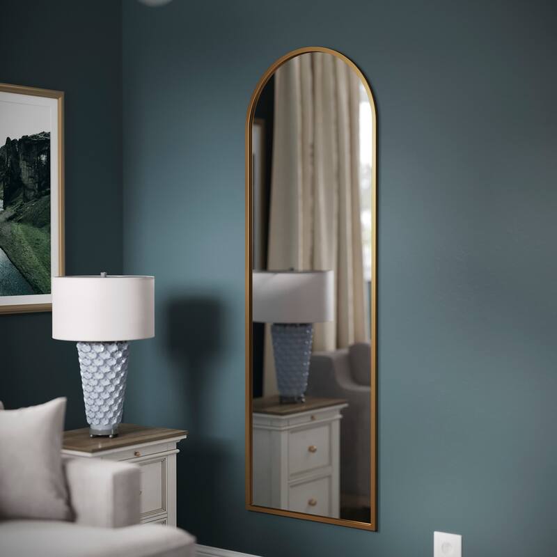 James Allan FFMIR90750 Mila 22"W x 65"H Arched Beveled Metal Framed