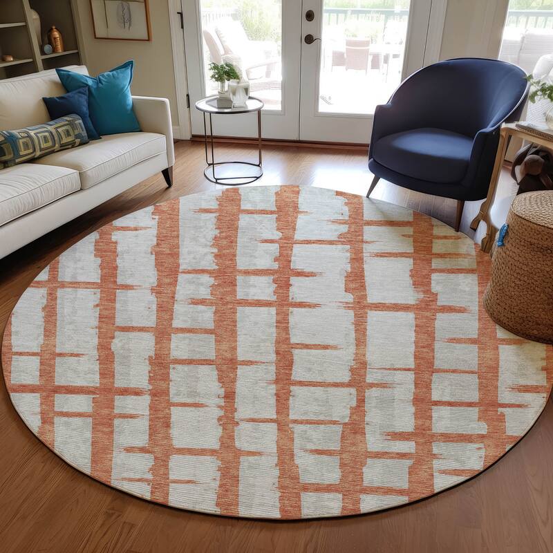 Machine Washable Indoor/ Outdoor Chantille Contemporary Rug