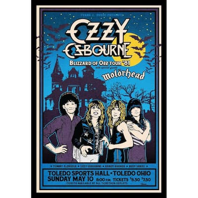 Ozzy Ozbourne Blizzard of OZZ Tour Framed Poster - 24 x 36 Inch