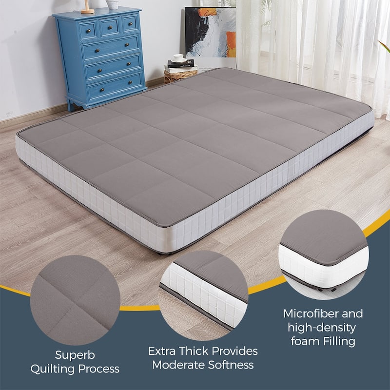 6-IN Thick Floor Futon Mattress,Topper Mattress Pad
