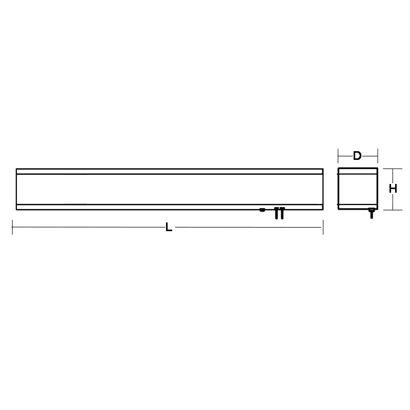 Randolph 50" LED Overbed Wall Light - 50"L x 4"Ext x 4"W x 4.88"H - 50"L x 4"Ext x 4"W x 4.88"H