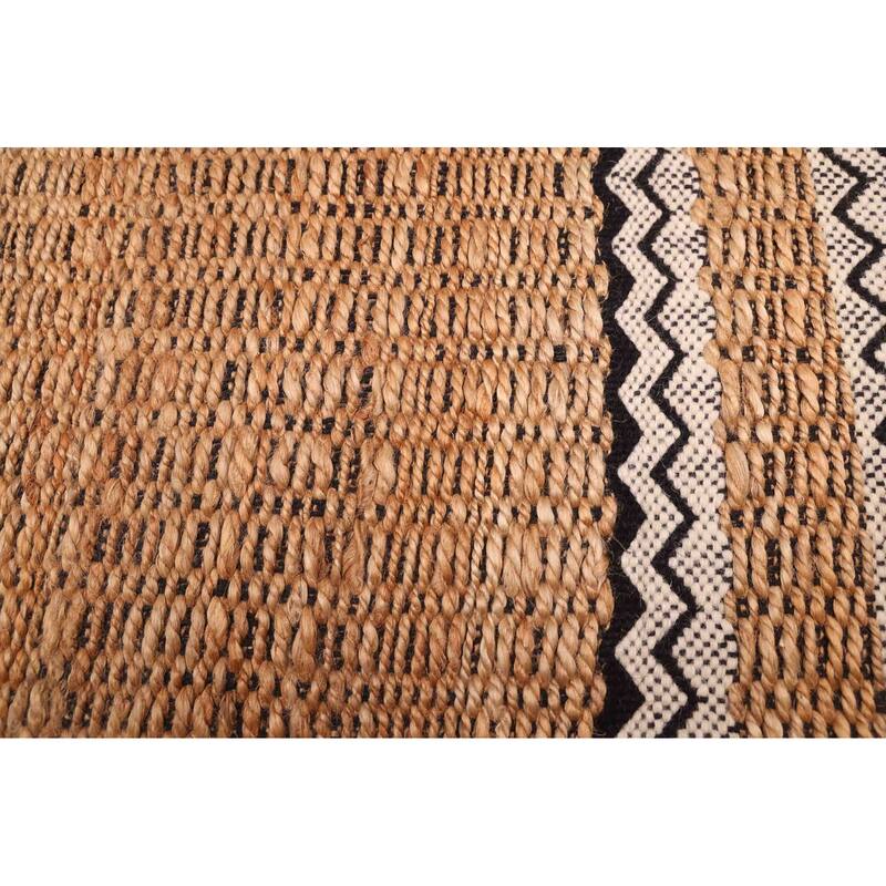 ECARPETGALLERY Braided Weave Palas Denizli Light Brown Jute Rug - 2'8 x 9'8
