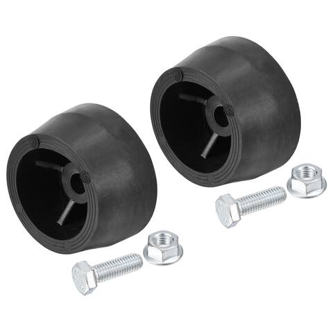 4.7" 2 Pack Universal Air Compressor Wheel with Screw & Nut - Black