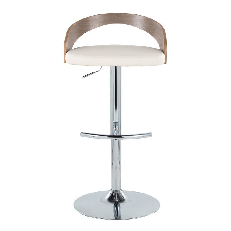 Grotto Adjustable Barstool with Chrome Base