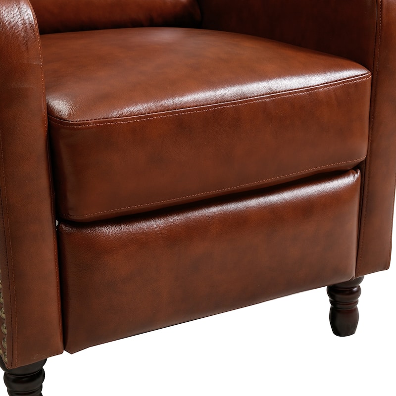 Leather Pushback Recliner Comfortable Living Room Chair