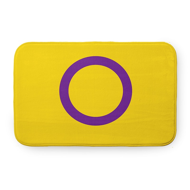 Pride Plush Microfiber Bathmat - Intersex - 34" x 21"
