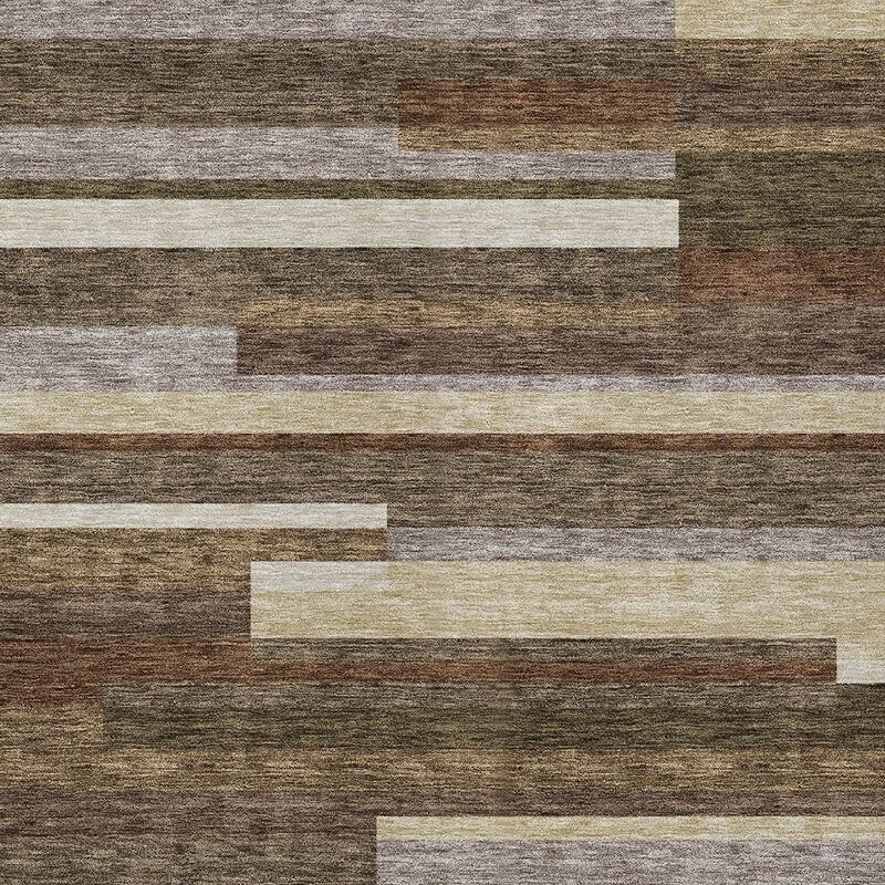HomeRoots Striped Transitional Rectangle Outdoor Rug