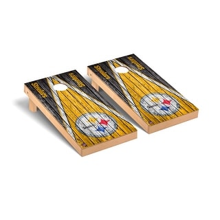 Pittsburgh Steelers NFL Football Triangle Cornhole Board Set