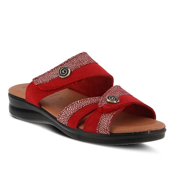 Flexus by Spring Step Womens Quasida Slide Sandal RedMulti Size 50 Flexus by Spring Step Womens Quasida Slide Sandal RedMulti Size 50