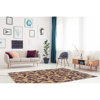 Hand Tufted Rich Damask Rug Collection