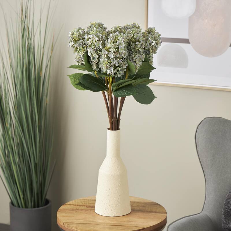 Faux Foliage Hydrangea Tall Artificial Flower Stem - Set of 8 - Roche River Decor - Blue