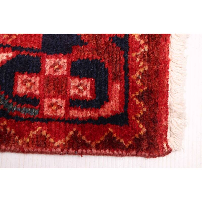 ECARPETGALLERY Hand-knotted Andelz Red Wool Rug - 3'10 x 10'2