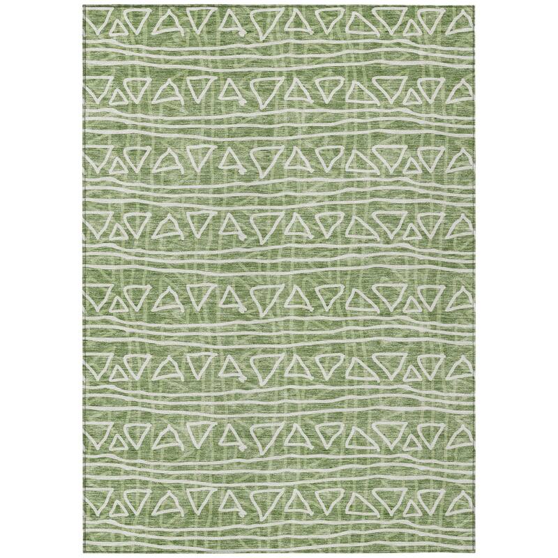 HomeRoots Geometric Transitional Rectangle Outdoor Rug