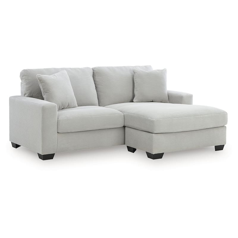 Signature Design by Ashley Ammon Light Gray Sofa Chaise - 85"W x 62"D x 40"H