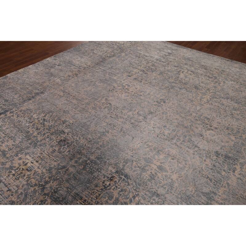 Multi-Color Abstract Indian Area Rug Handmade Wool Carpet - 7'11"x 10'1"