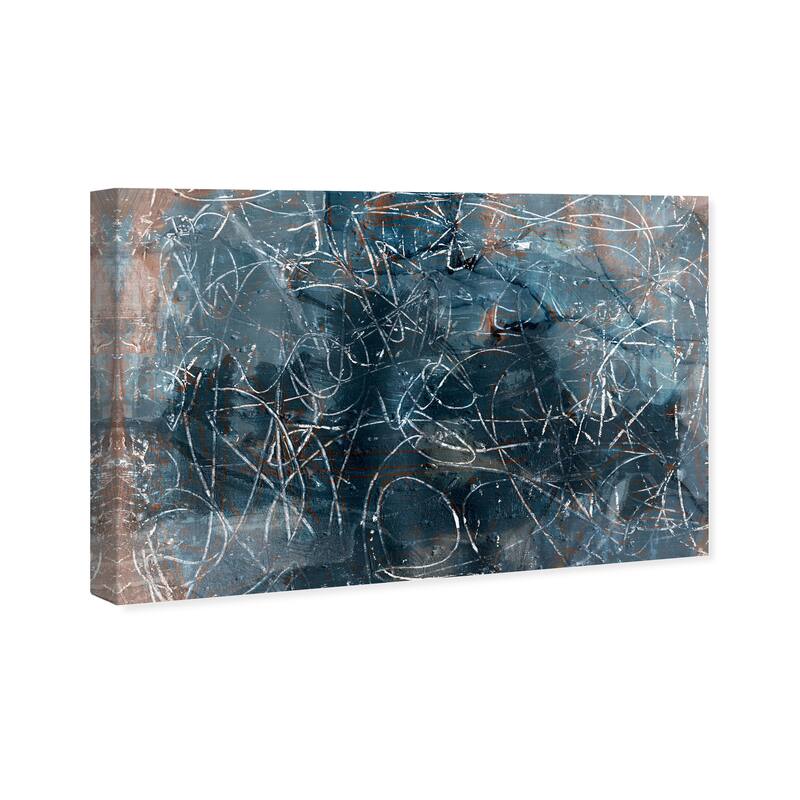 Wynwood Studio Canvas Abstract Blue Dreamer Blue and Modern & Contemporary Wall Art Canvas Print